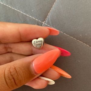 Sterling silver heart Pandora charm